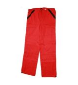 Pracovní kalhoty do pasu LUX červeno-černé