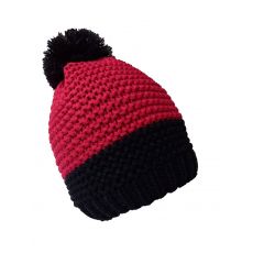 pletená zimní čepice LAMBESTE H02 červeno-černá