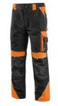 Pracovní kalhoty do pasu CXS SIRIUS BRIGHTON, černo-oranžová 182 / 50